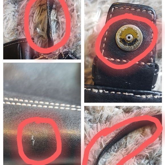 Coach Classic Hampton Leather Hobo Shoulder Bag HS2-7584 Black Medium Purse - Picture 8 of 8